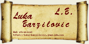 Luka Barzilović vizit kartica